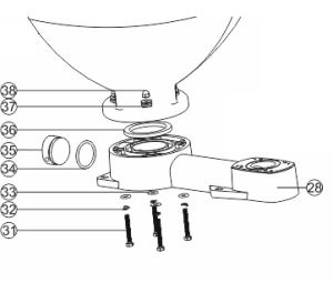 Pièces détachées WC manuels LT-0 &amp; LT-1 Nuova Rade-11451