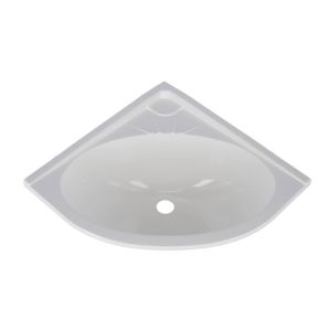 Lavabo d’angle en plastique blanc Plastimo