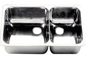 Plastimo stainless steel double sink - Large bowl on left