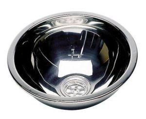 Polished stainless steel sink Ø269 mm Plastimo