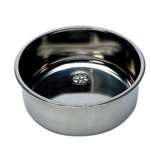 Polished stainless steel sink Ø360 mm Plastimo