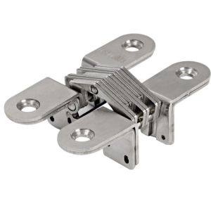 Pair of stainless steel Osculati concealed door hinges