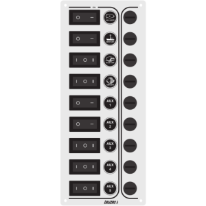 SP Ultra stainless steel electrical panel Lalizas-12 switches