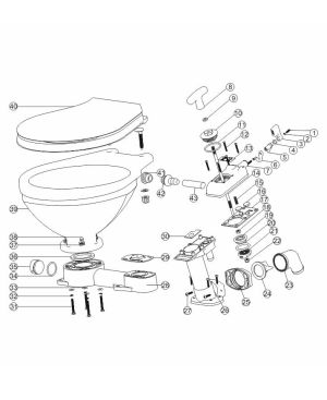 Pièces détachées WC manuels LT-0 & LT-1 Nuova Rade