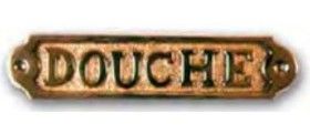 Plaque laiton douche