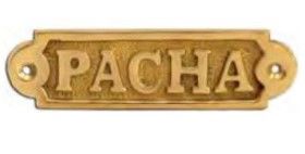 Plaque laiton pacha F&S