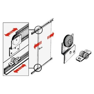 Carro Osculati y riel para puerta.