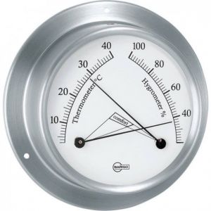 Thermomètre Hygromètre inox Sky 85 Barigo