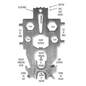 Clef de nable multifonctions Topoplastic