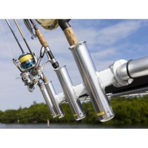 Portacanne Fishmaster T-Top Pro in alluminio lucido