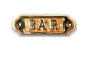 Plaque en laiton « Bar » F&S