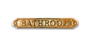 Plaque en laiton « Bathroom » F&S