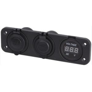 Presa accendisigari 12V + USB + Voltmetro Osculati