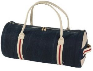 Sac de Sport en canvas Penduick - bleu marine/blanc cassé