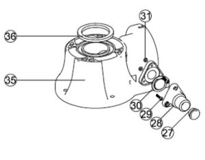 Base de rechange pour WC électrique LT-0E et LT-1E Nuova Rade