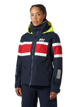 Veste de quart Salt Original Femme Helly Hansen bleue marine sur mannequin