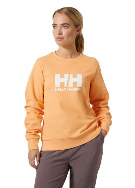 Pull ras du cou Logo 2.0 Helly Hansen orange sur mannequin