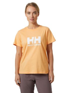 T-shirt Logo 2.0 Femme Helly Hansen orange sur mannequin