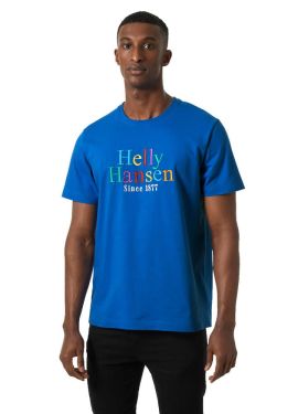 T-Shirt Core Graphic Helly Hansen bleu sur mannequin